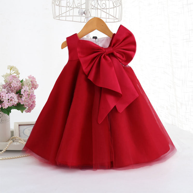 Robe pour filles, robe à gros nœud, Style coréen, pour petites filles