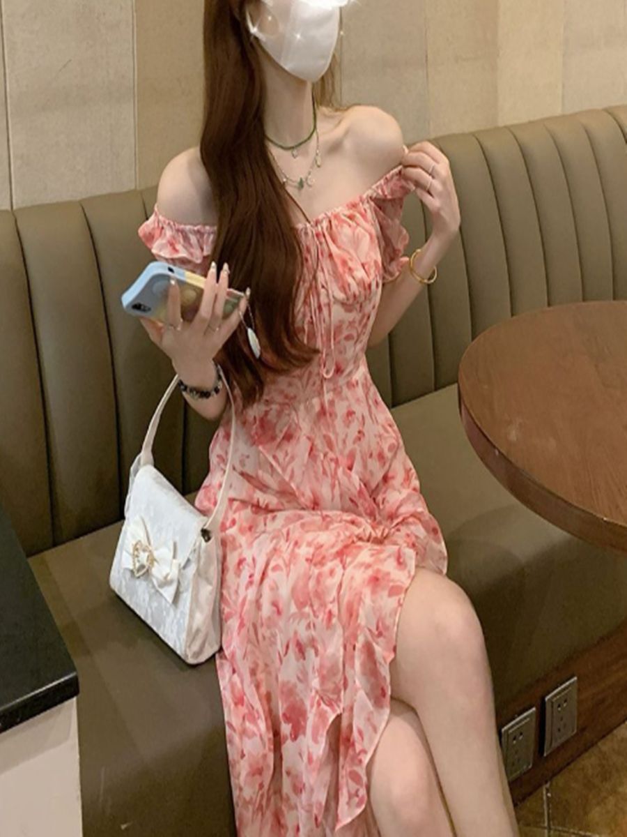 Summer Women's Fashion Irregular Floral Dress