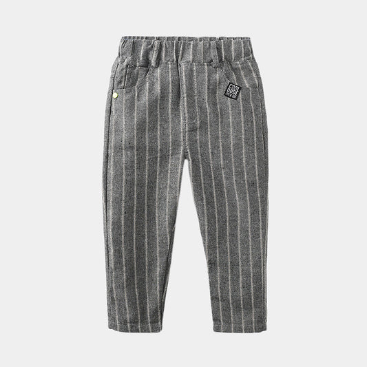 Pantalon rayé garçons enfants enfants taille élastique pantalons décontractés