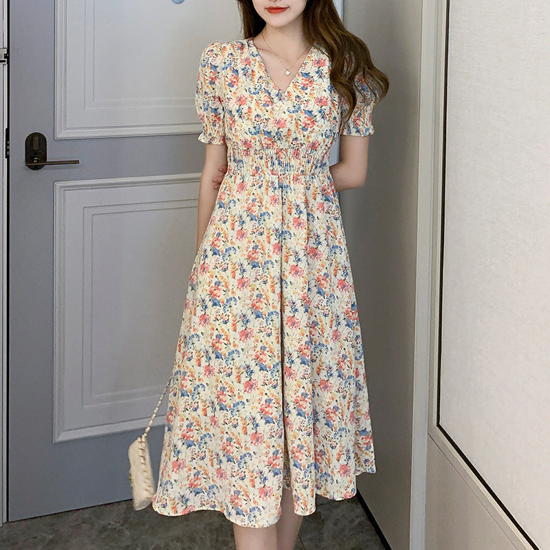 Women's Summer Small Floral Suspender Dress