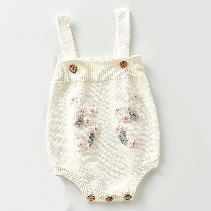 Combinaison brodée pour bébé, vêtements de sortie de princesse d'automne et d'hiver