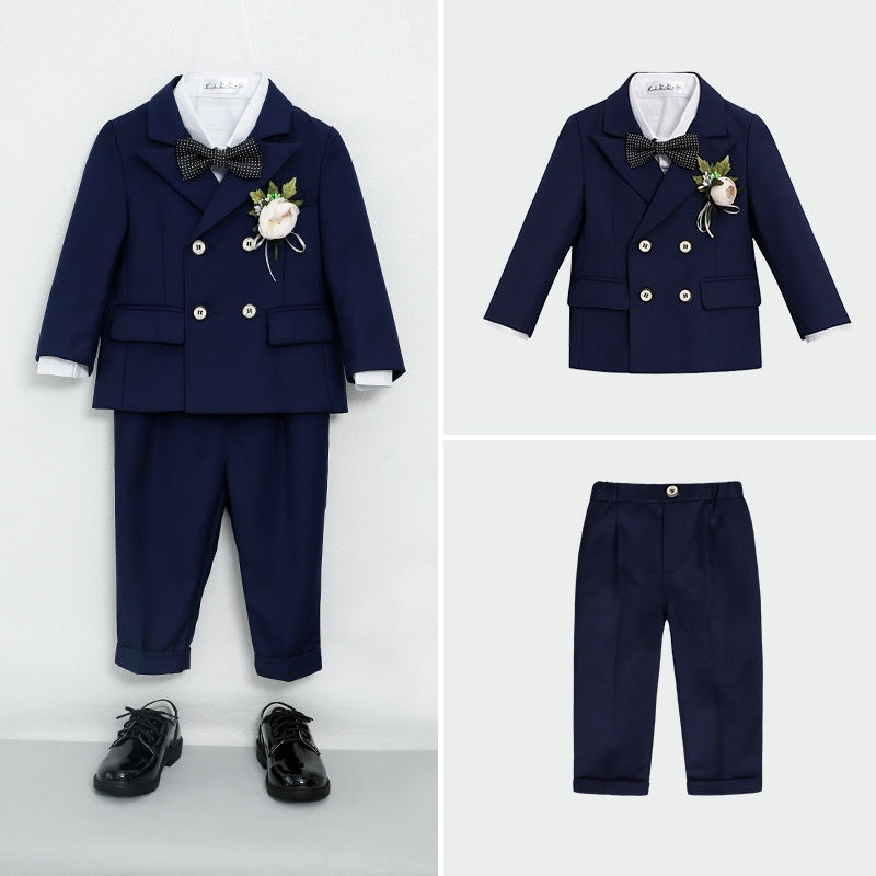 Children's Dress Autumn And Winter New Solid Color Small Suit Outfit Men