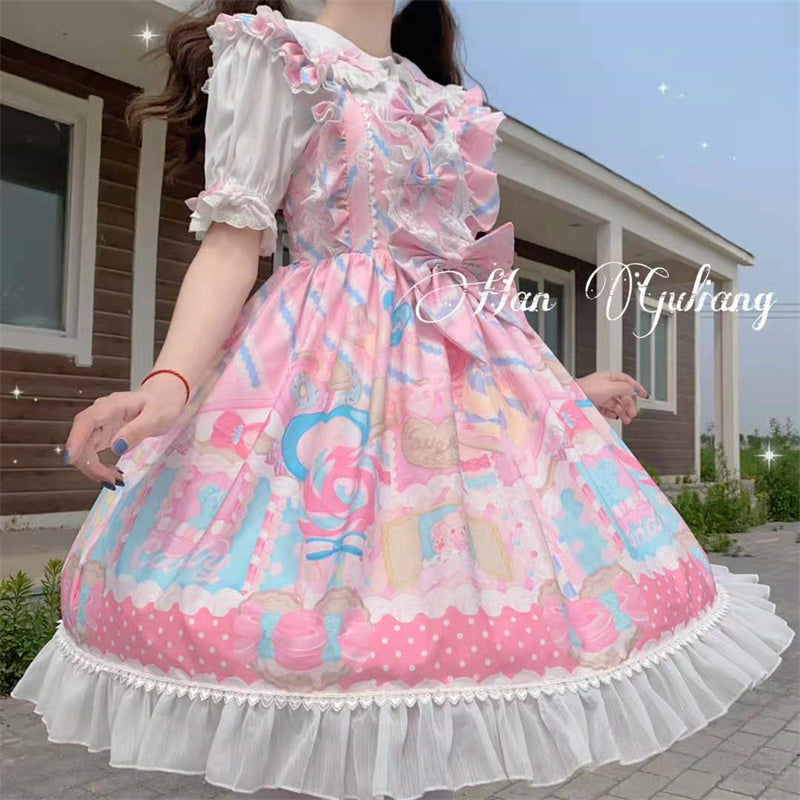 Lolita Candy House Cute Suspender Jsk Dress Summer