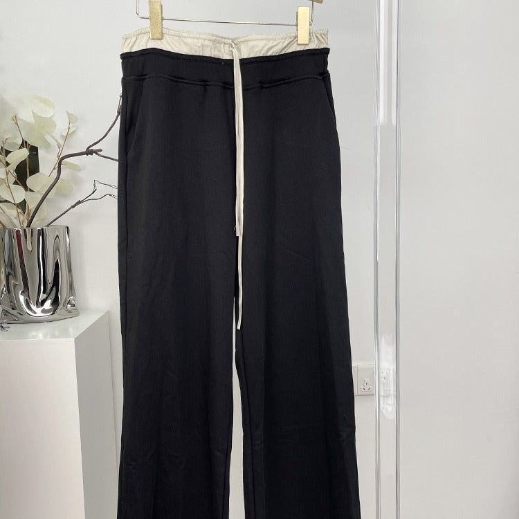 Women's Drawstring Wide-leg Sweatpants Loose Draggle-tail Trousers