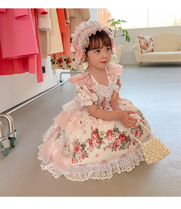 Vestido de verano para niñas estilo corte Vestido lolita