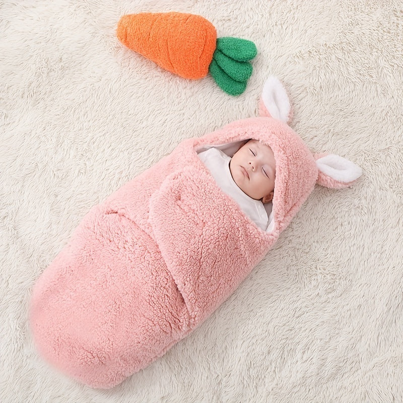 Saco de Dormir para Bebé Súper Suave, Manta para Recién Nacido de Lana Esponjosa, Mantas para Envolver, Envoltura para Bebés Unisex para Bebés Recién Nacidos, Niños, Niñas, con Función de Protección y Soporte para la Cabeza