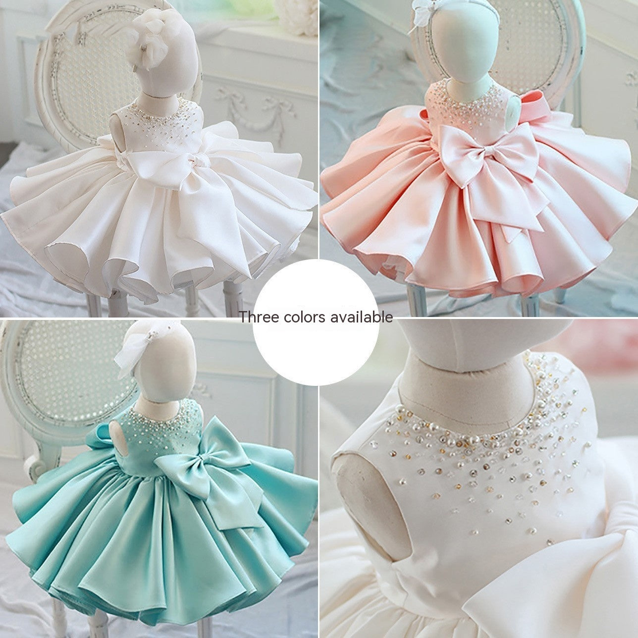 Vestido de bebé para vestido de princesa de un año Pettiskirt de cumpleaños para niñas