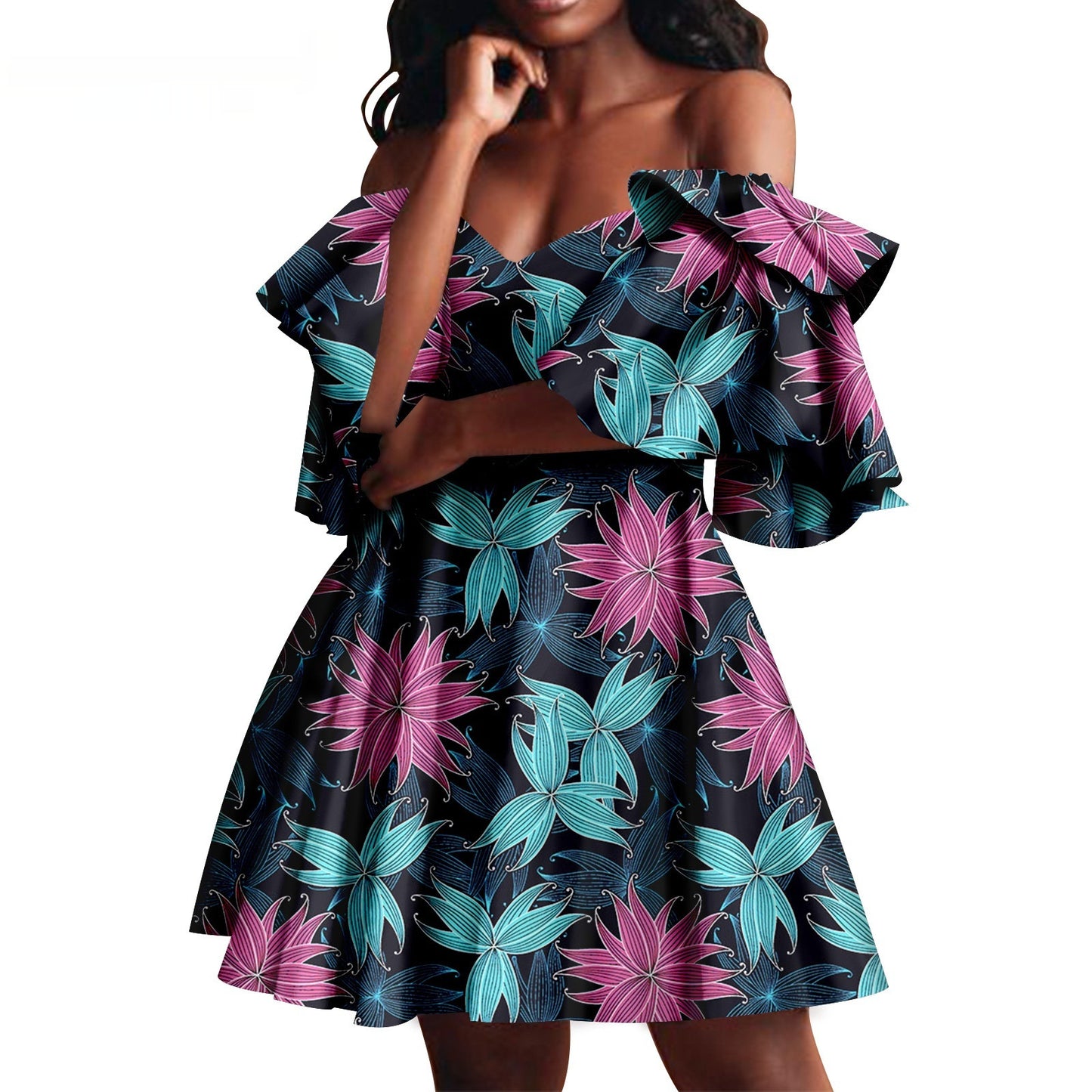 Robe de soirée pour femmes d'été africaine