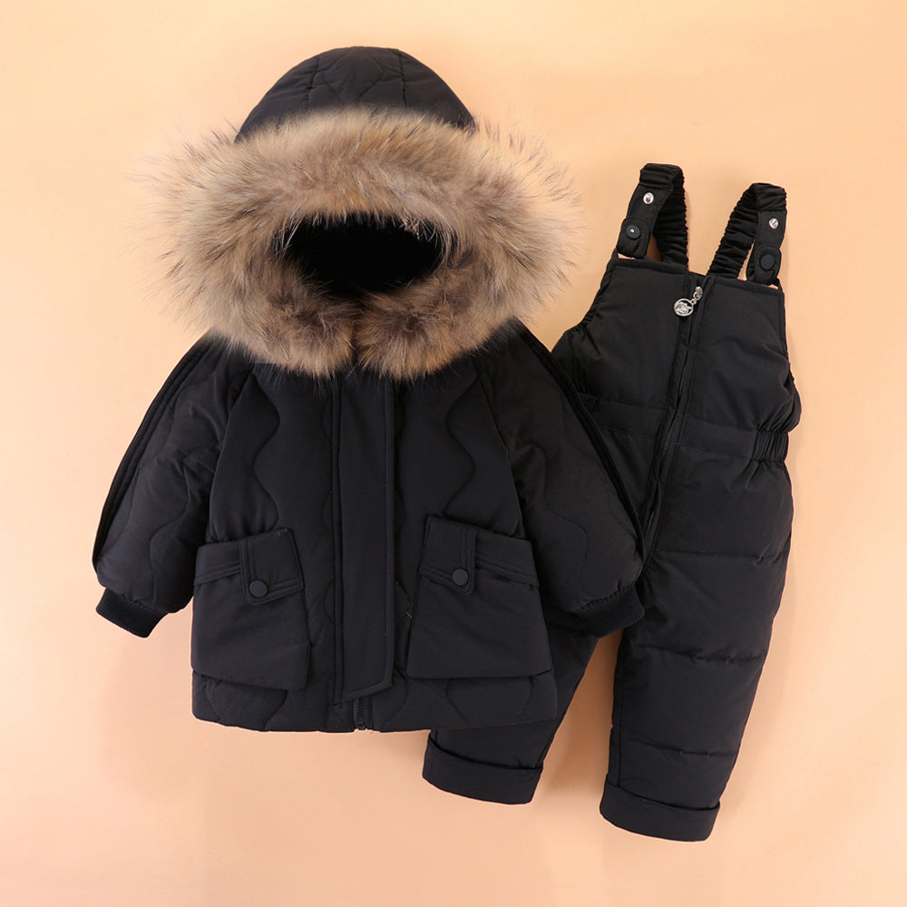 Children's down jacket suit