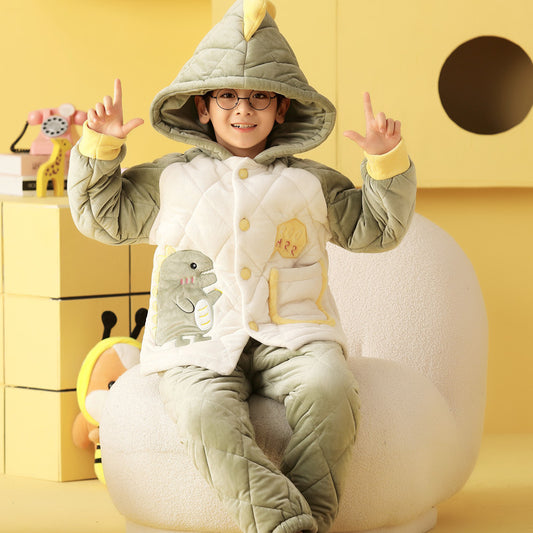 Pyjama pour enfants en flanelle de coton en hiver