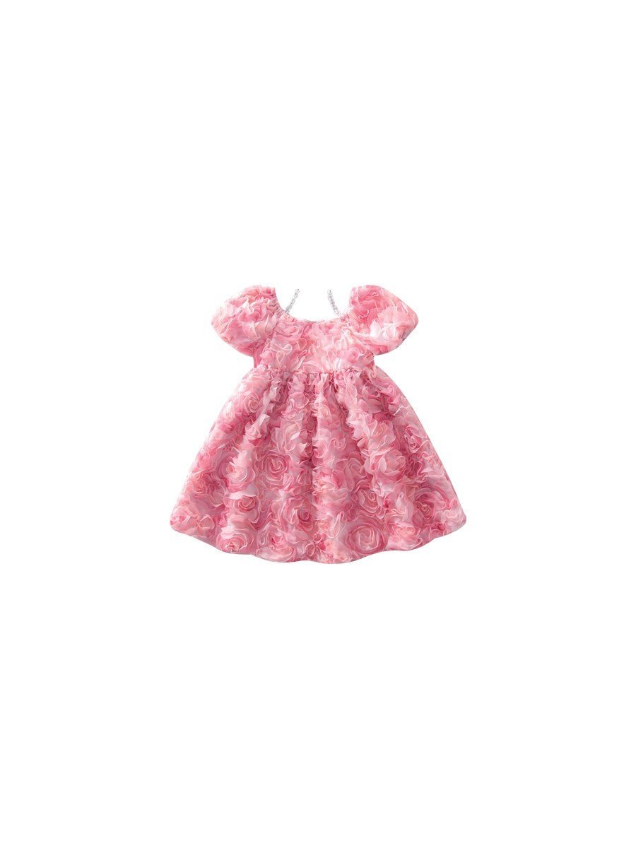 Baby's Western Style Three-dimensional Cut Flower Skirt