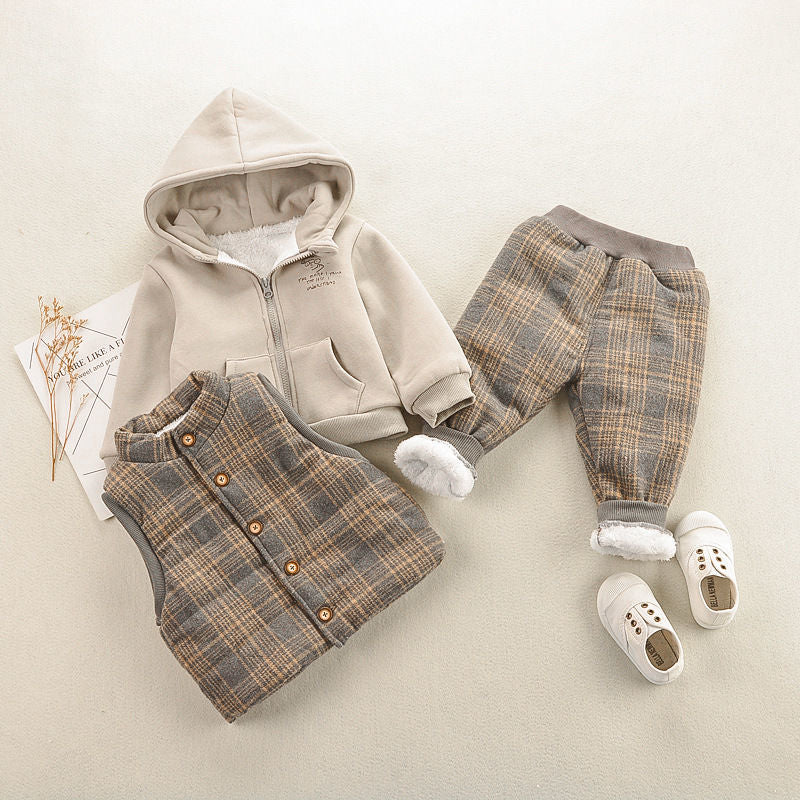 Boys Winter Three Piece Suit Is Fashionable And Versatile