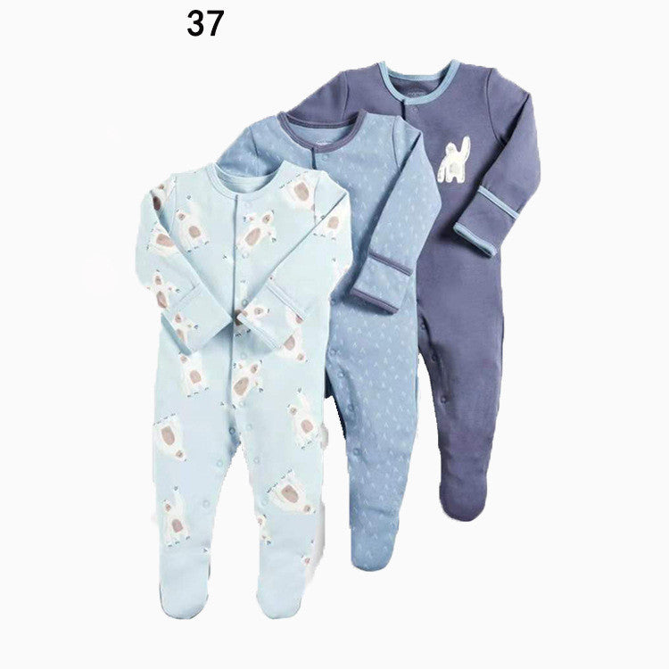 Three New Baby One Piece Rompers With Long Sleeves And Feet