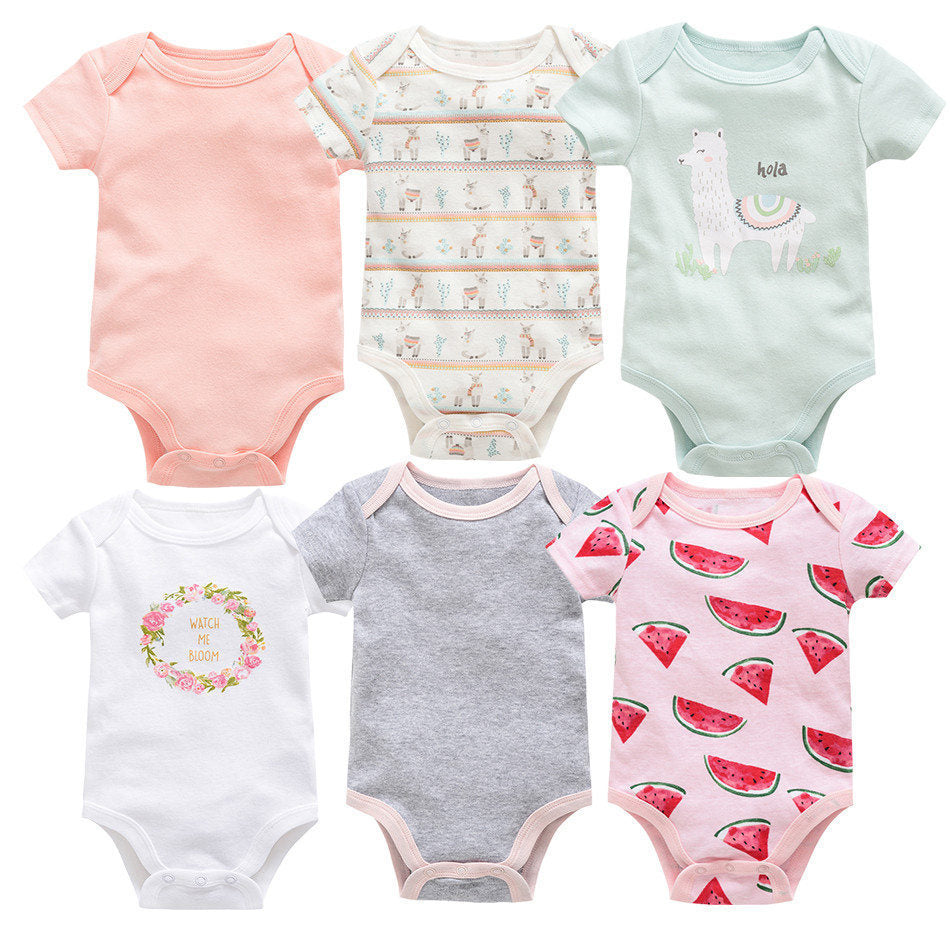 Combinaison bébé 6 pièces, nouveaux vêtements pour bébé à manches courtes