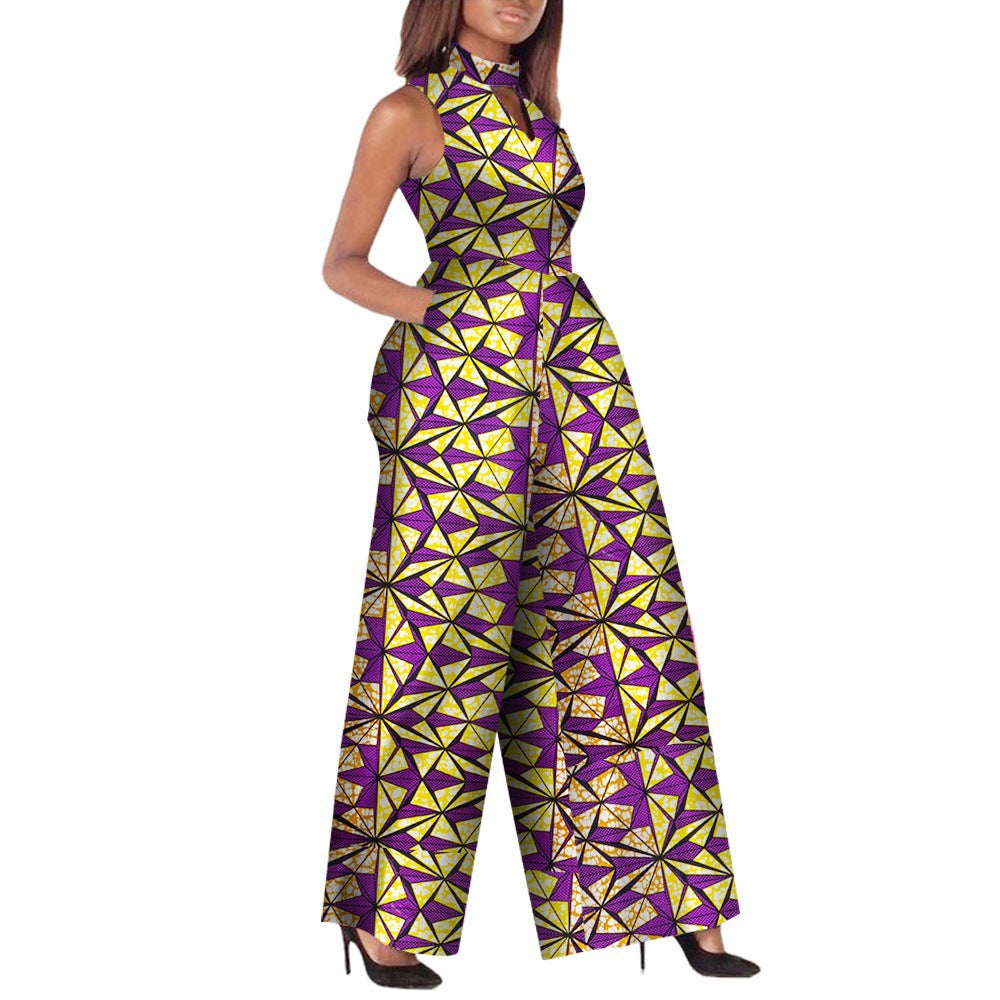 Combinaison de mode Ankara pour femmes africaines sans manches