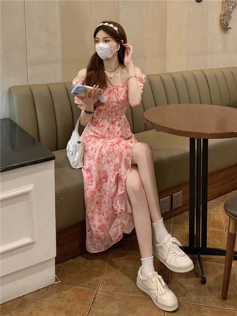 Summer Women's Fashion Irregular Floral Dress