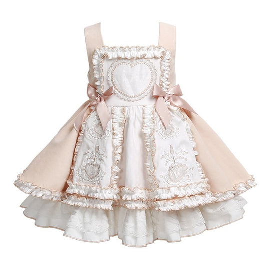 Robe à bretelles pour filles, robe de princesse Lolita, ensemble de robes pour enfants