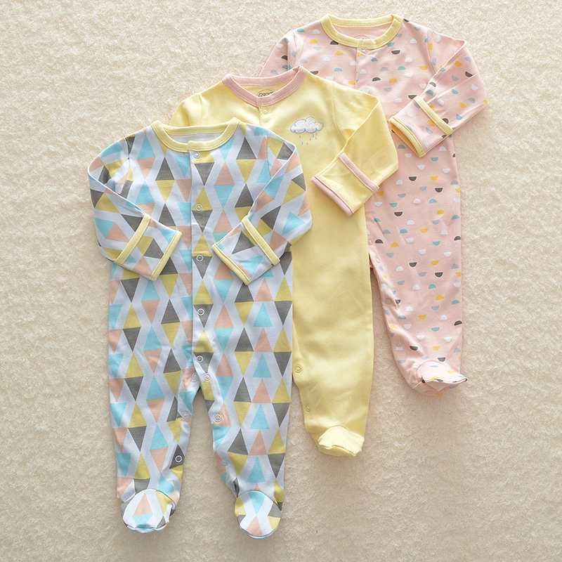 Three-piece Baby Foot-wrapped One-piece Long-sleeved Fart Dress Gift Box