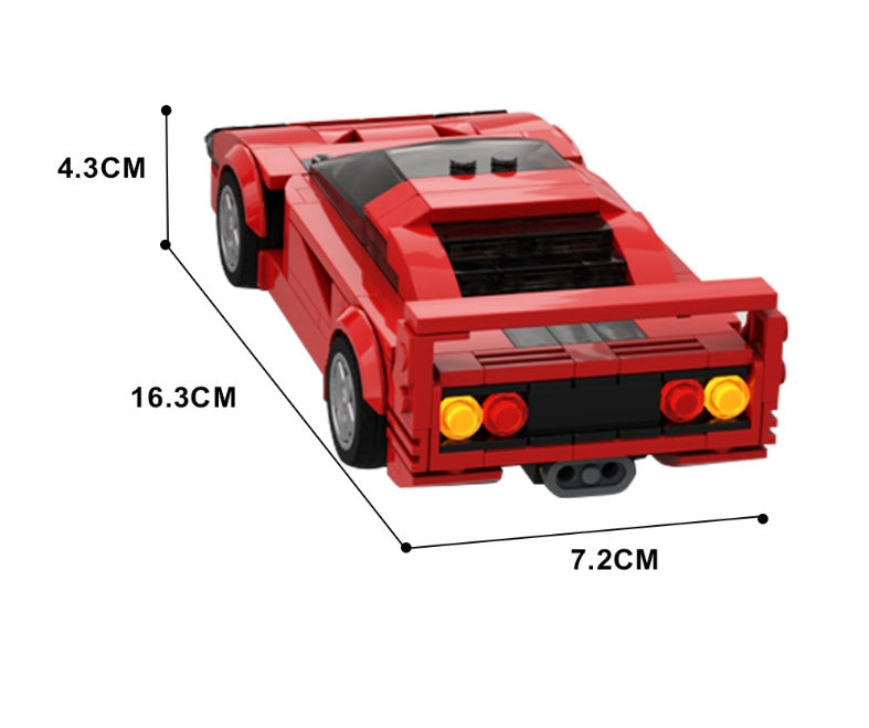 Ferrari F40 Super voiture de sport modèle MOC-104559 petites particules compatibles assemblage de blocs de construction