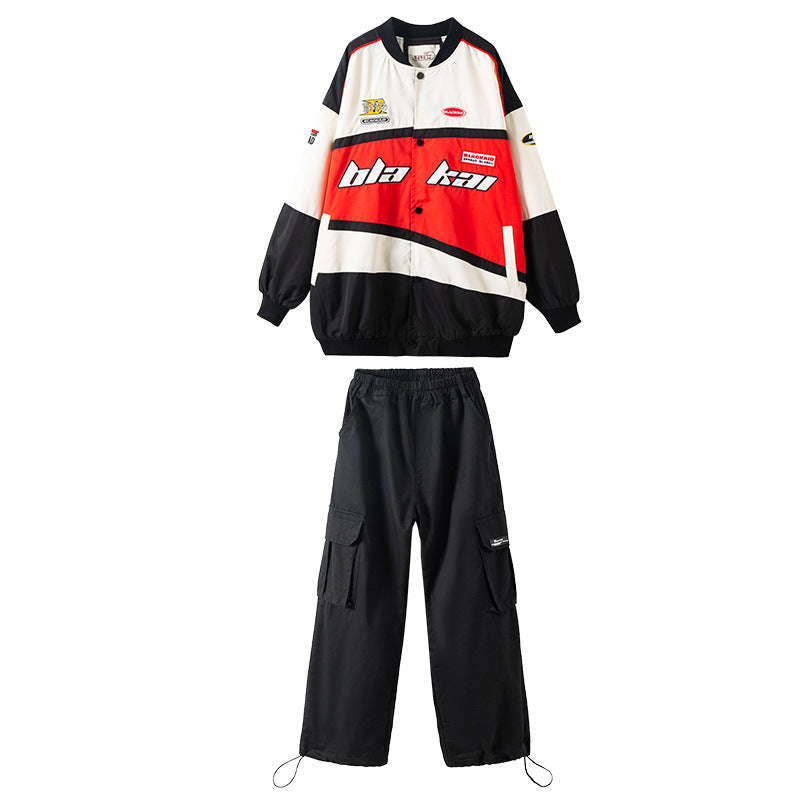 Boys And Girls Hip-hop Baseball Suit Jacket Set