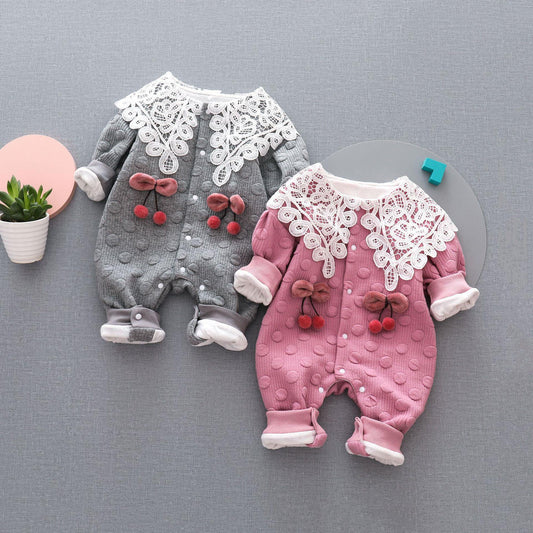 Combinaison bébé printemps et automne, vêtements d'extérieur Double couche