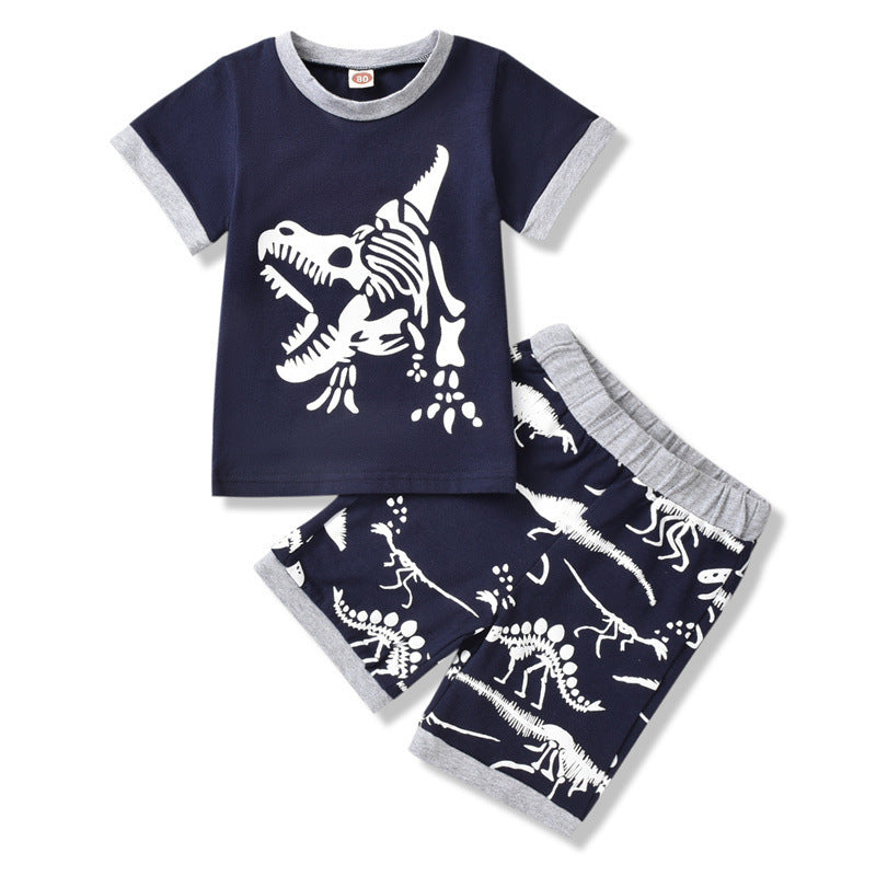 Ropa infantil de dinosaurios de manga corta de verano