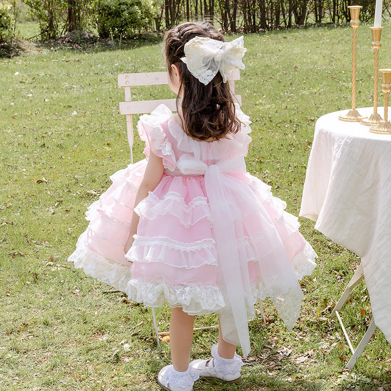 Vest Pettiskirt Girls Cake Dress Children Lolita Princess Dress