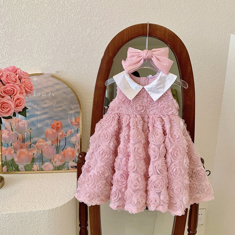 Children's Handmade Mesh Fashionable Princess Dress