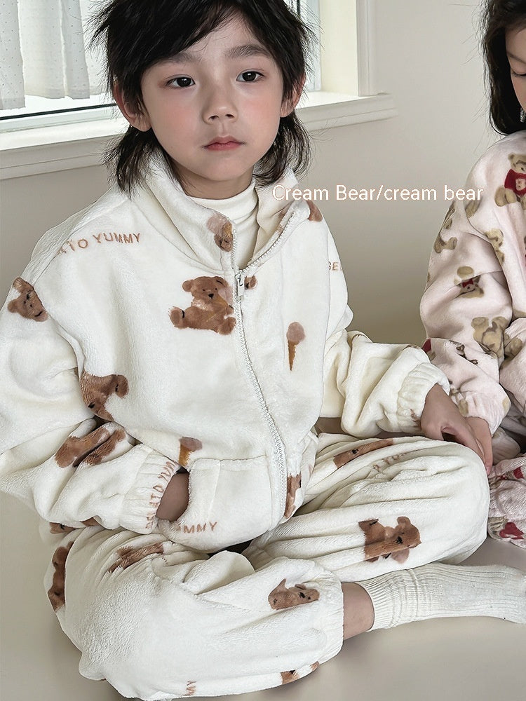 Boys And Girls Home Wear Pajamas Set