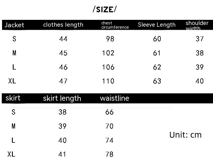 Classic Style Puffer Jacket High Waist Pleated Skirt Two-piece Set