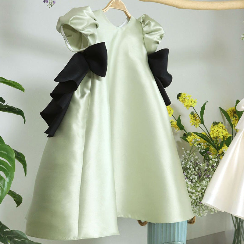 Robe mignonne pour bébé fille, robe de princesse à manches bulles pour enfants