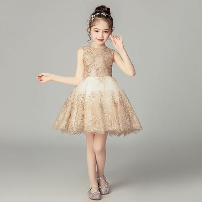 Children dress princess dress girl tail evening dress