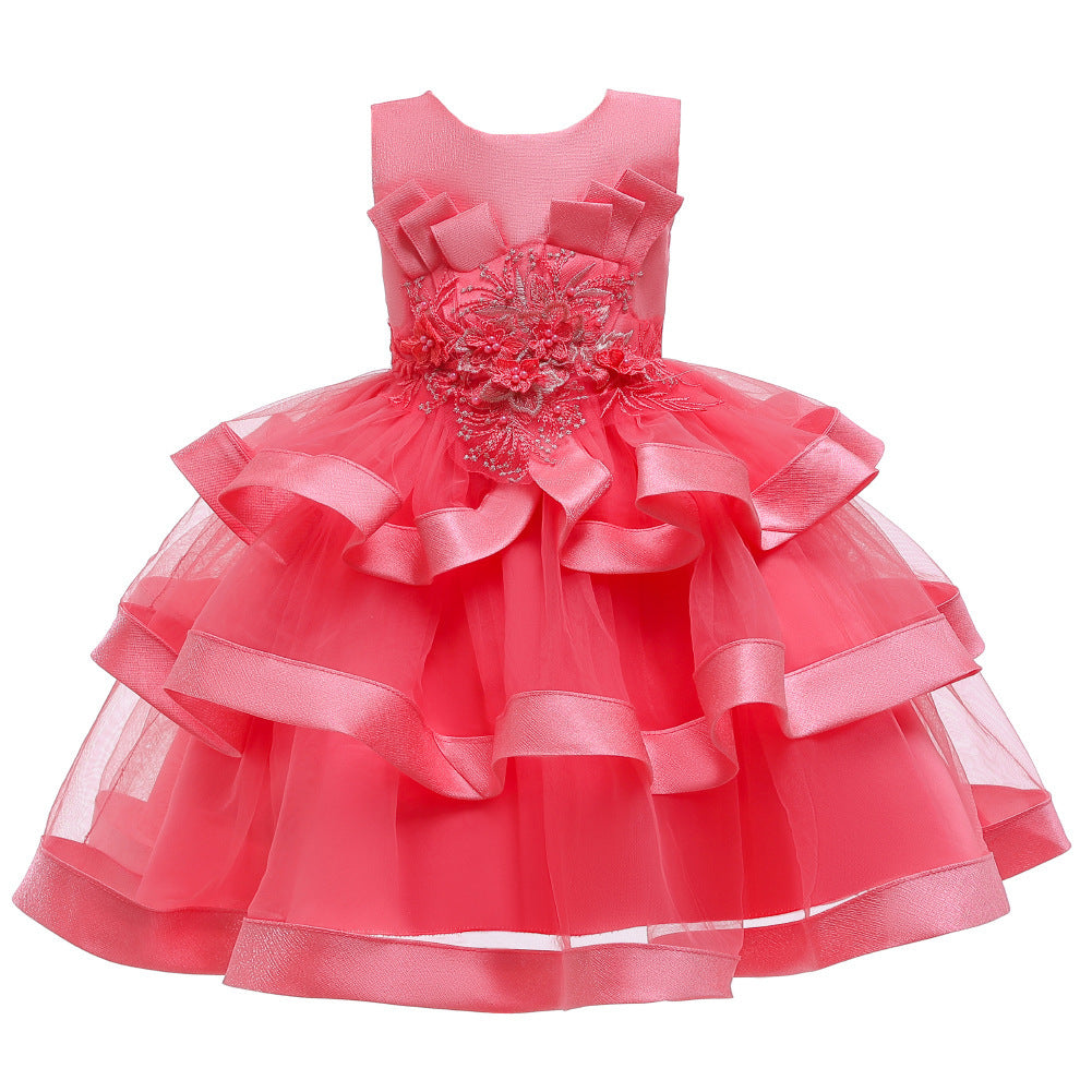 Children's Princess Gown Dress Dress Multi-layer Pettiskirt