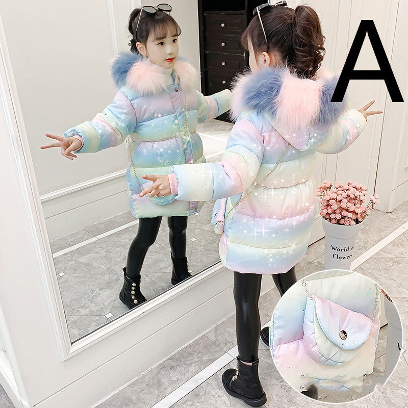 Children's Mid-length Padded Down Jacket