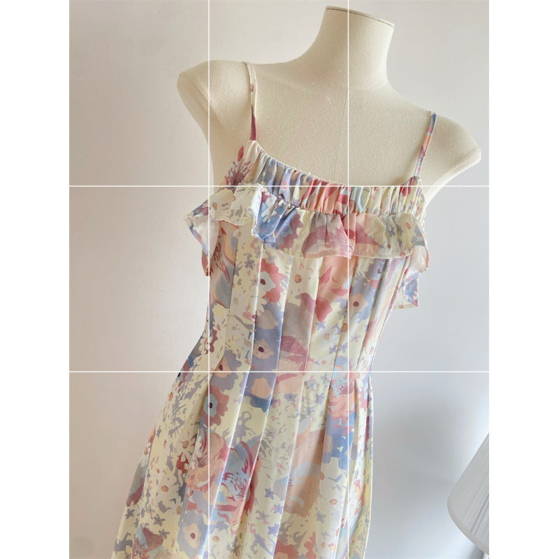 Floral Strap Dress For Women Summer