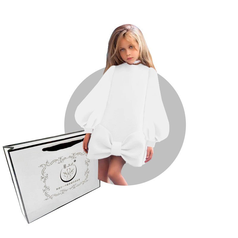 Robe Fille Mode Bulle Manches Longues