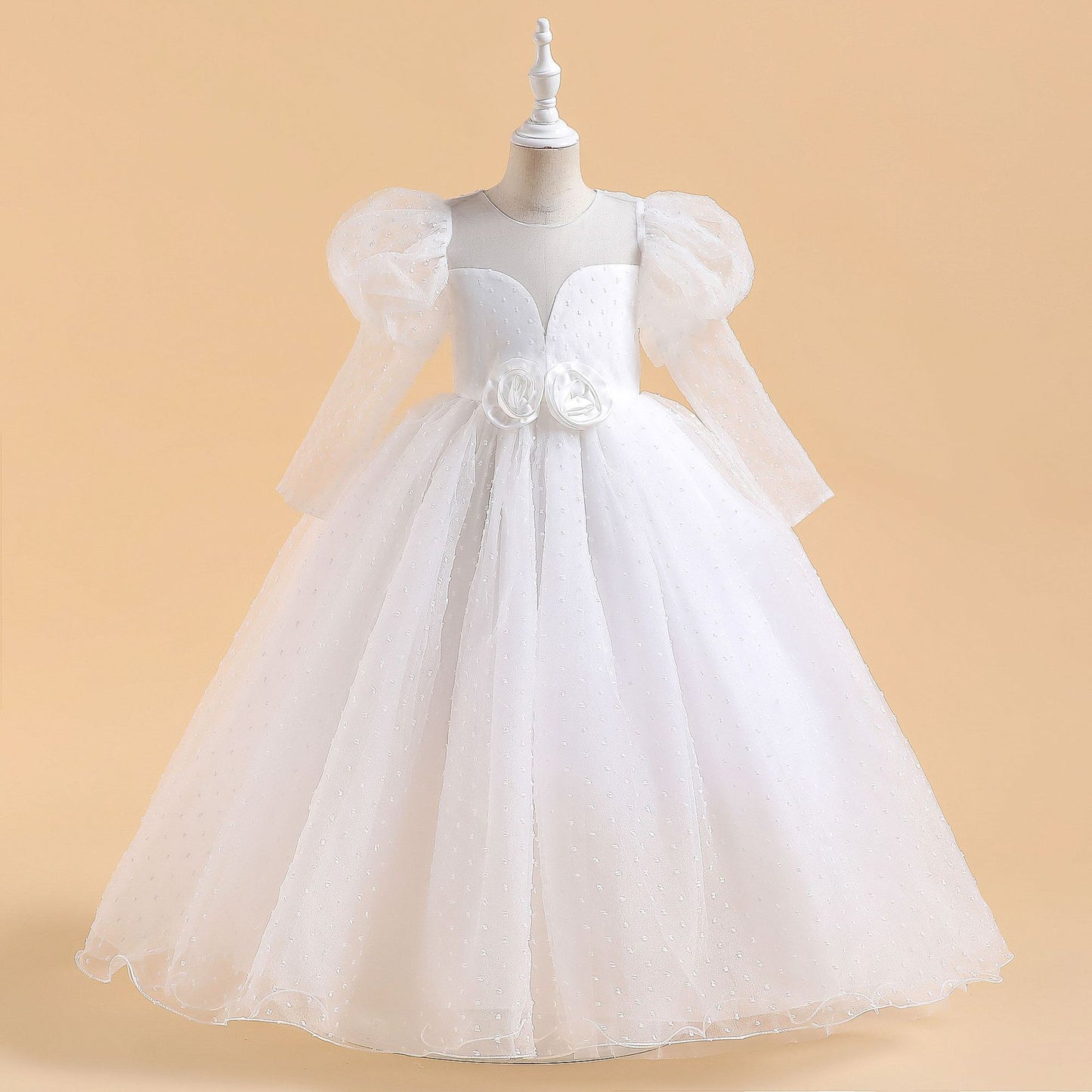 Robe longue à manches bouffantes pour enfants