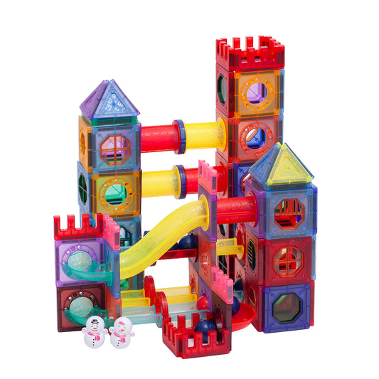 158 pièces blocs de construction magnétiques, carreaux de tige 3D aimants pour enfants, apprentissage de la construction, jouets magnétiques éducatifs pour garçons, filles, tout-petits, cadeaux d'anniversaire pour enfants 