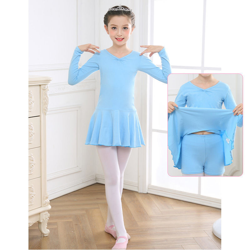 Robe de danse Vêtements d'exercice à manches courtes pour filles