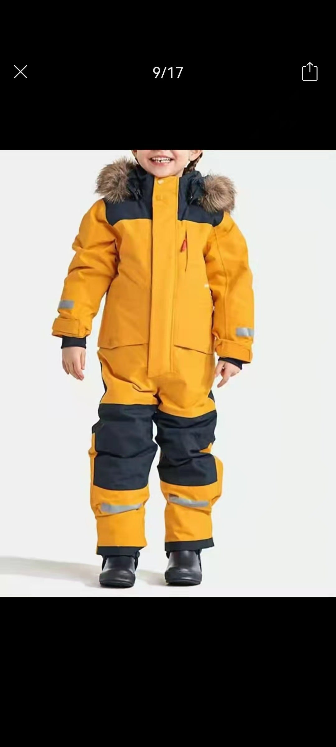 Traje de esquí de una pieza para niños, resistente al viento, impermeable, grueso, luminoso, ropa acolchada de algodón para niños y niñas