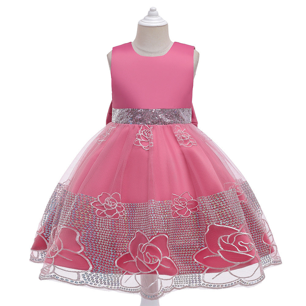 Forged Cloth Children's Dress Skirt School Piano Performance