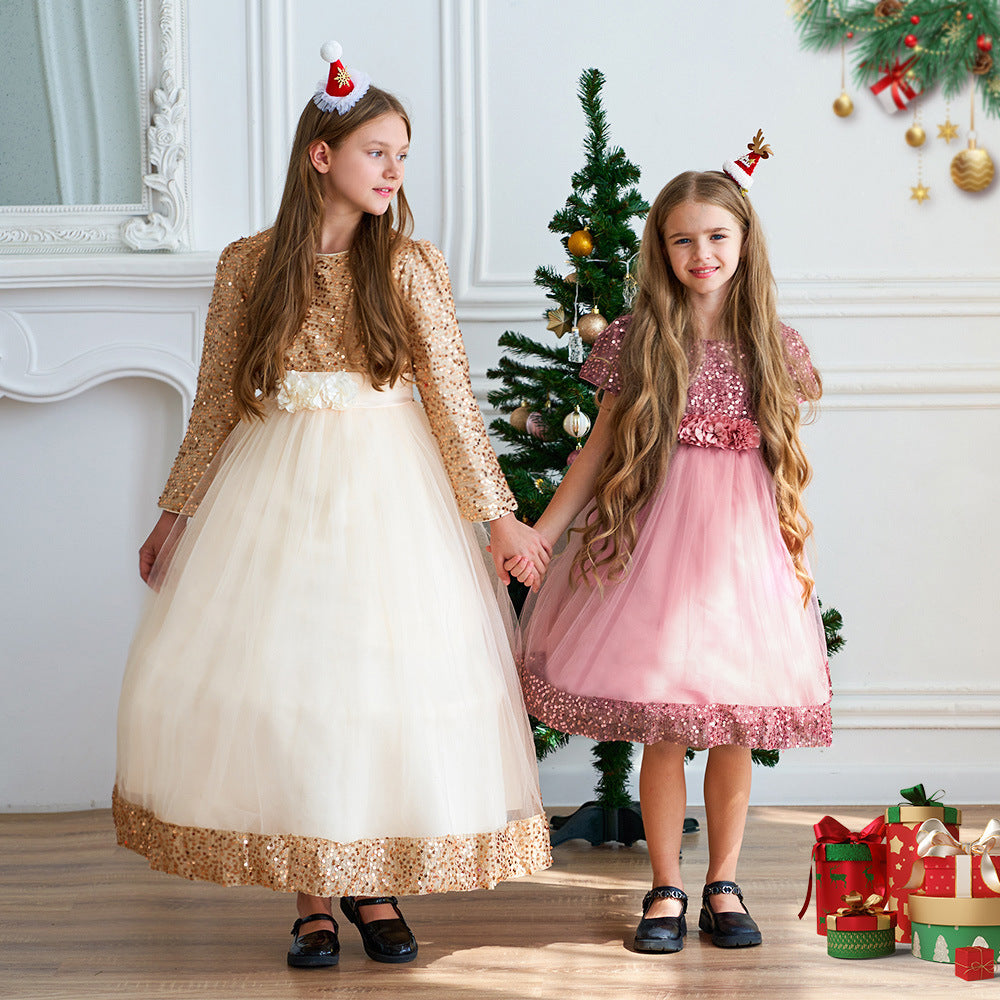 Robe tutu en tulle à paillettes à la mode pour filles