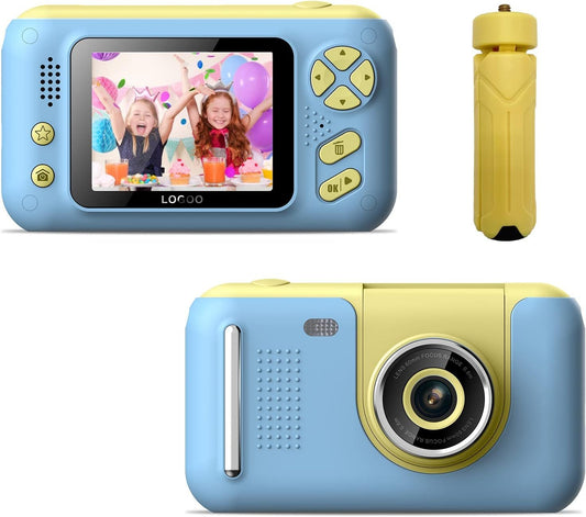 Appareil photo pour enfants, appareil photo numérique à selfie pour enfants pour filles et garçons de 3 à 12 ans avec résolution photo de 20 MP, caméra vidéo HD 1080P avec carte SD de 32 Go et perche à selfie