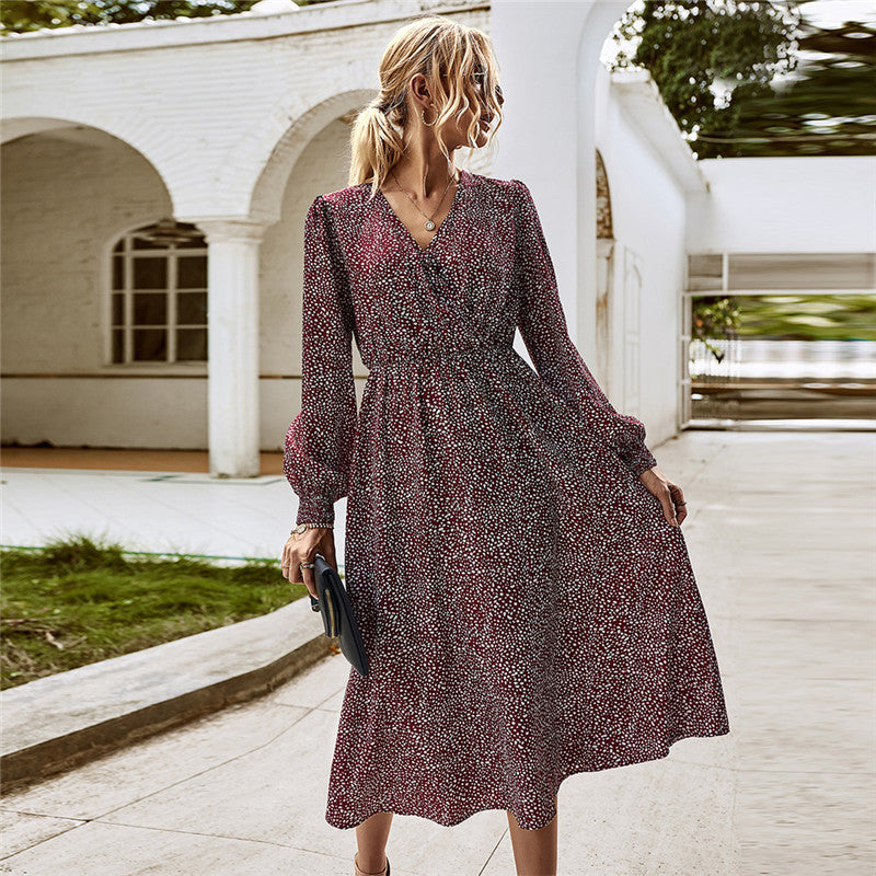 Long Sleeve Elegant Floral Dress