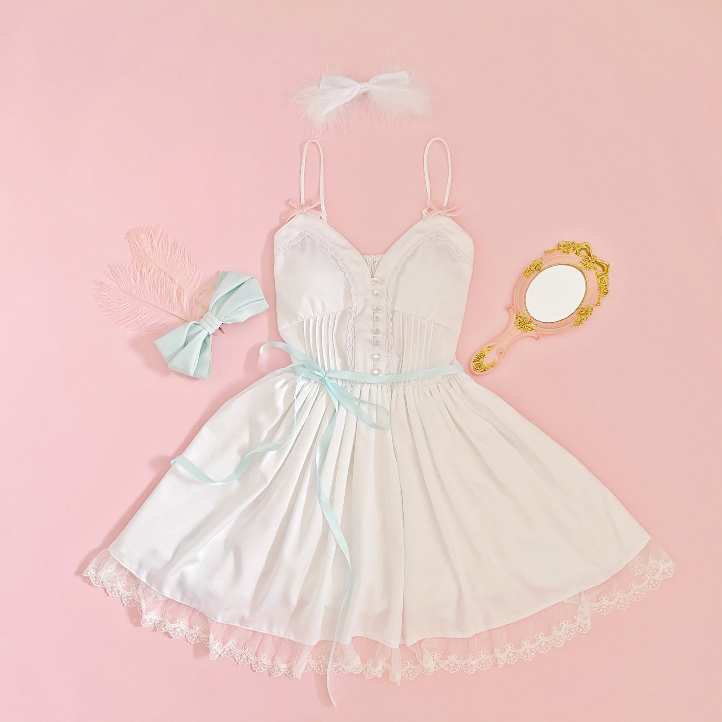 Robe Girly Puffy mignonne avec bretelles de ballet à l'huile