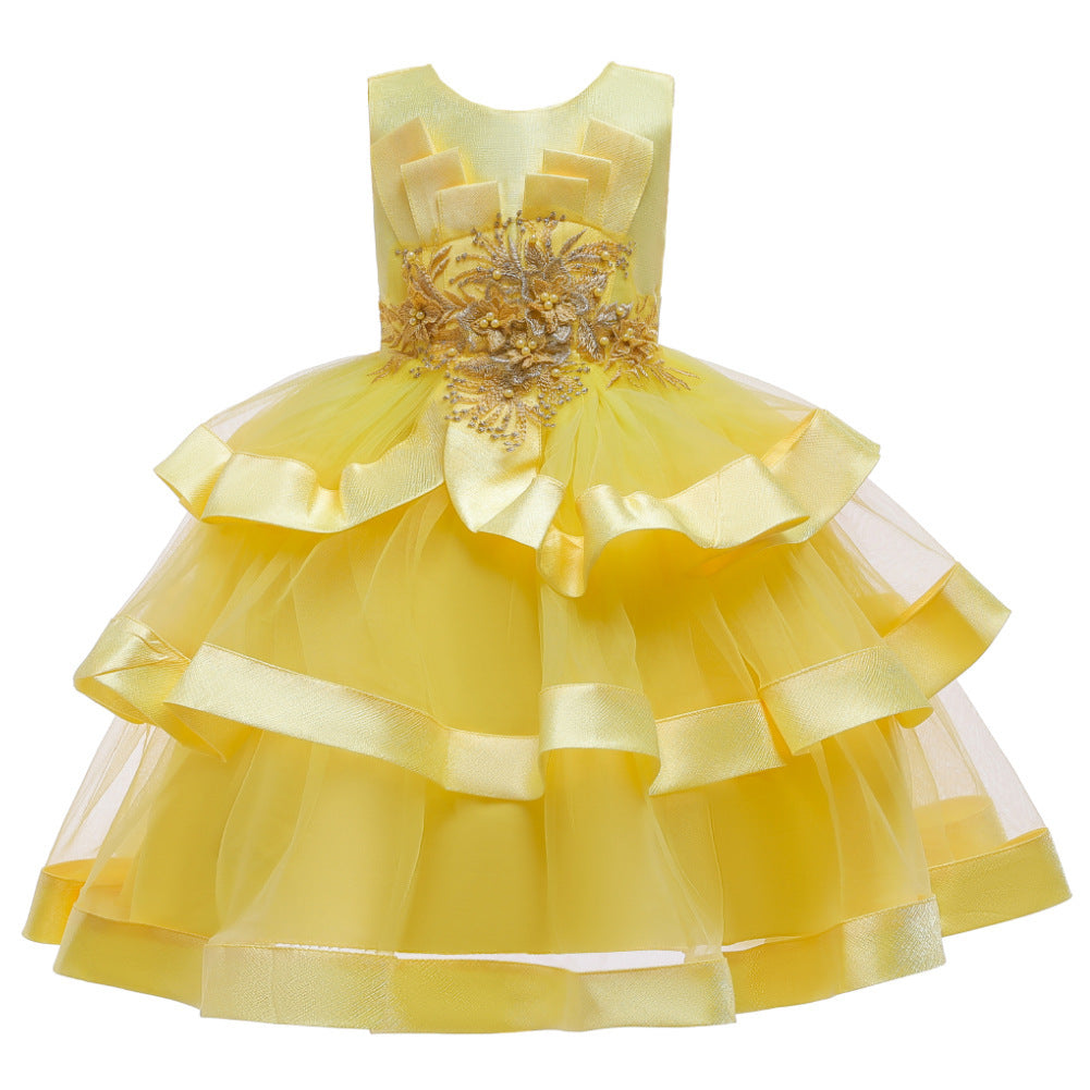 Children's Princess Gown Dress Dress Multi-layer Pettiskirt