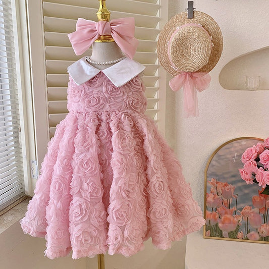 Children's Handmade Mesh Fashionable Princess Dress