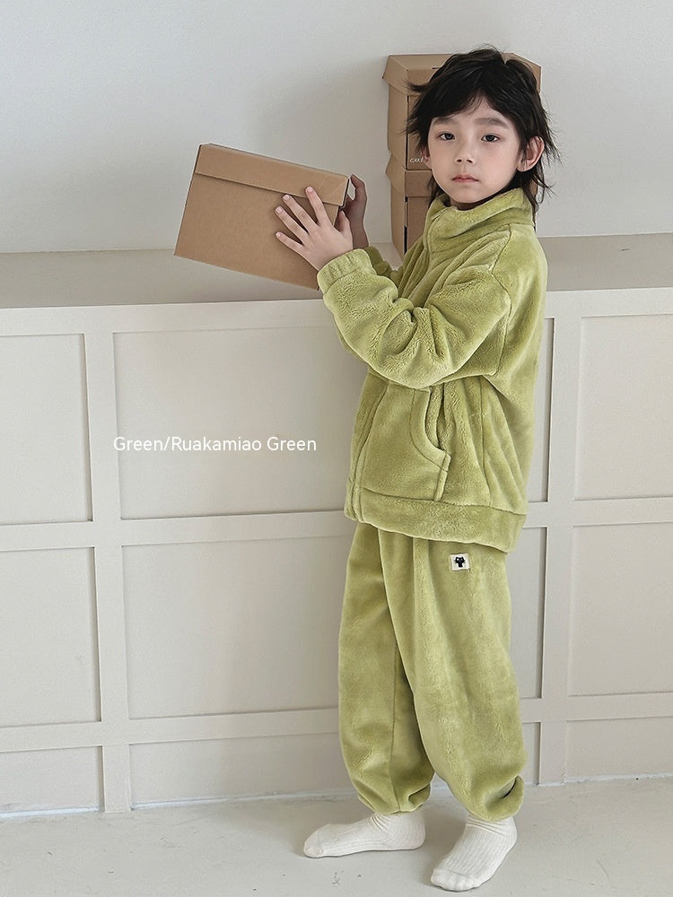 Boys And Girls Home Wear Pajamas Set