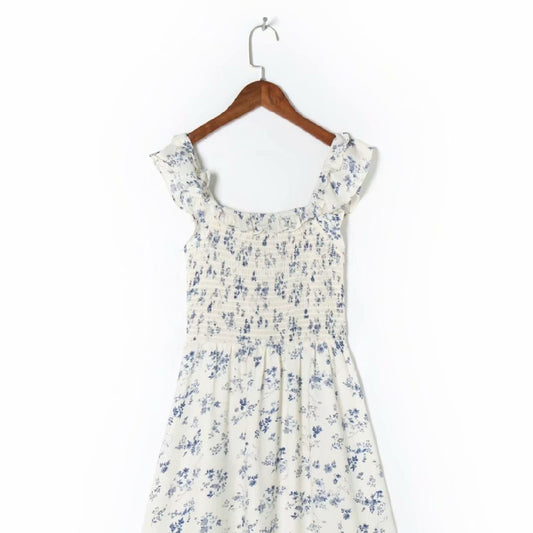 Robe à imprimé floral vintage pour femmes