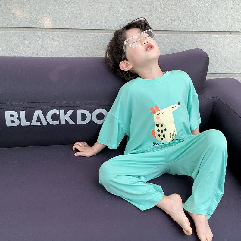 Children's Summer Clothing Homewear Pajamas Korean Style